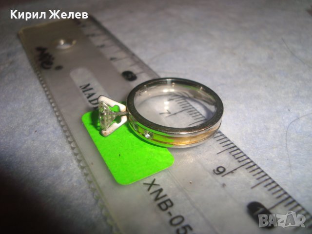 СТИЛЕН АРИСТОКРАТИЧЕН СКЪПОЦЕНЕН ПРЪСТЕН БЛАГОРОДНА Неръжд СТОМАНА с ЮВЕЛИРНО ФАСЕТИРАН ЦИРКОН 21110, снимка 6 - Пръстени - 37512852