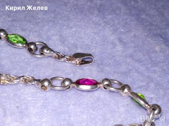 СКЪПОЦЕННА ПОСРЕБРЕНА ФИНА ФЕШЪН ГРИВНА от БЛАГОРОДНА СТОМАНА с ПЕЧАТ 925 и ФАСЕТИРАНИ КАМЪНИ 36151, снимка 10 - Гривни - 39521558