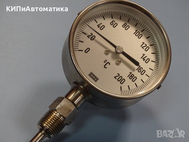 биметален термометър Wika thermometer ф100mm, 0/+200°C, L-650mm, снимка 10 - Резервни части за машини - 37083728
