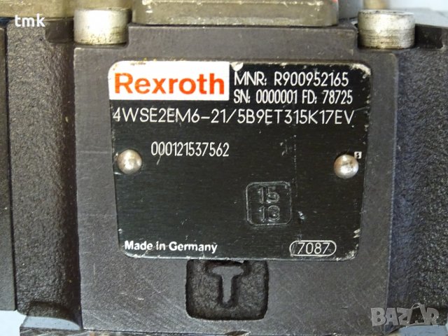 серво клапан Rexroth 4WSE2EM6-21/5B9ET315K17EV directional ser-valves in 4-way variant, снимка 6 - Резервни части за машини - 37994701