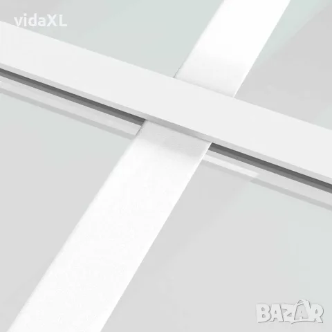 vidaXL Интериорна врата 76x201,5 см бяла ESG стъкло и алуминий, снимка 6 - Входни врати - 56147174