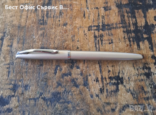 писалка Пеликан Pelikan бежова и сребрист метал в кутия, снимка 5 - Ученически пособия, канцеларски материали - 52217471