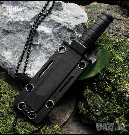 Нож  за врат US M C   US Marine Corps Нож назъбенза оцеляване морска пехота D4  с фиксирано острие, снимка 6 - Ножове - 38359008