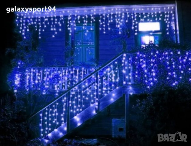 LED Коледна Украса за къщи външно вътрешно: Завеси/висулки/фиг/макруч, снимка 12 - Лед осветление - 30483827