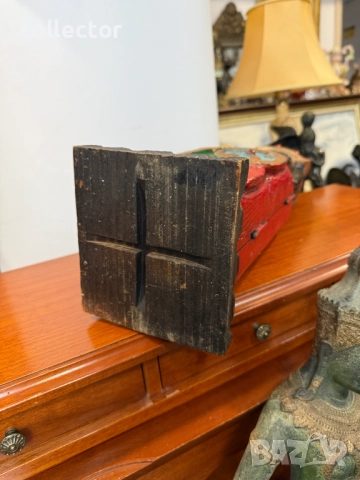 Дървена кутия за вино "ВИКИНГ".  №7398, снимка 7 - Антикварни и старинни предмети - 51894316