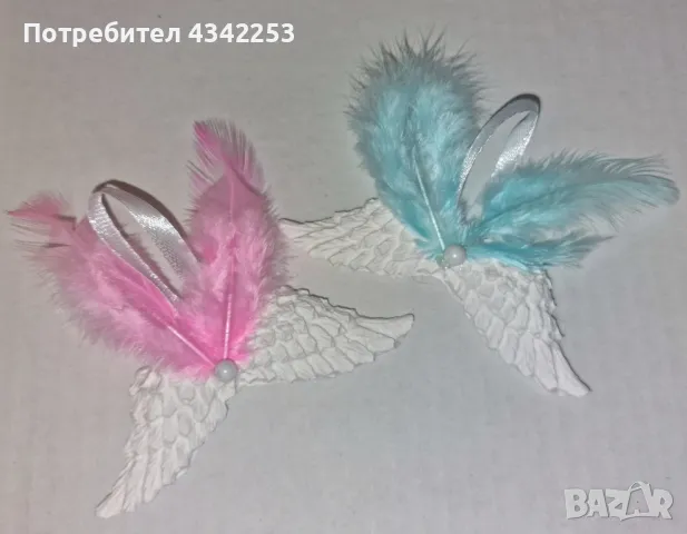 Гипсо керамични ангелски крила в подаръчна опаковка, снимка 1