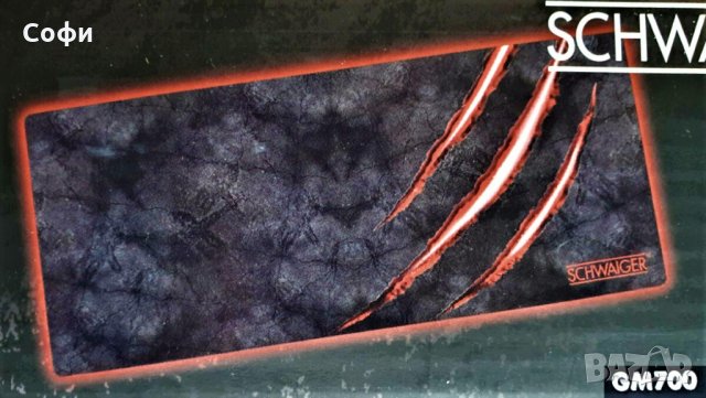 Подложка за мишка SCHWAIGER GM700 Gaming Pad, 75 x 30 cm, Ченен/Червен, снимка 2 - Клавиатури и мишки - 31339124