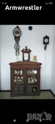 Стара секция шкаф витрина, снимка 3 - Антикварни и старинни предмети - 42194621