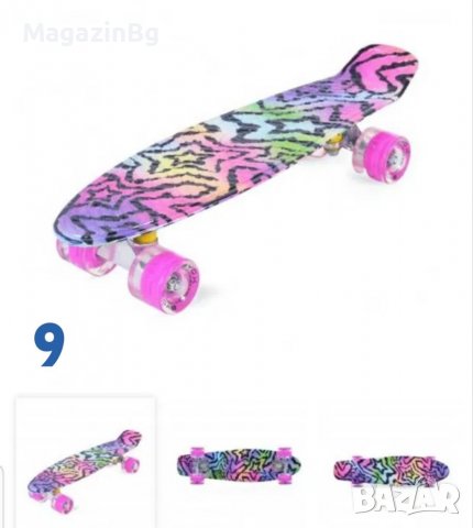 Скейтборд Penny board* LED Пениборд Светещи Колела * Пени Борд , снимка 9 - Скейтборд, ховърборд, уейвборд - 38697773