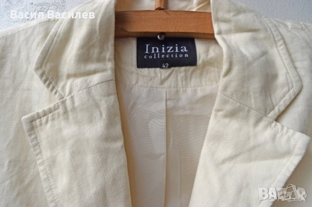 Inizia Collection дамско манто цвят слонова кост, снимка 3 - Якета - 51930519