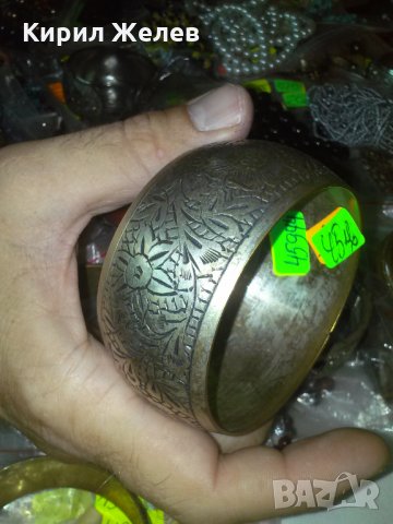 ПОСРЕБРЕНА РЪЧНО ГРАВИРАНА с НИЕЛО БРОНЗОВА ОСМАНСКА ВЪЗРОЖДЕНСКА СТАРА ГРИВНА 45944, снимка 5 - Колекции - 29629973