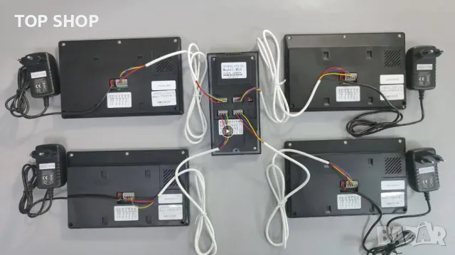 НОВ видеодомофон за 3 или 4 апартамента, 9 инча нощно виждане, дистанционно отключване двупосочен, снимка 5 - Други - 49266515