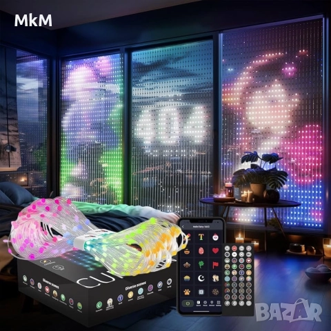 Светлина завеса с Wifi 540LEDs 1.50 х 2 м - програмируема Lphianx