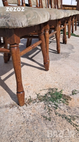  Ретро столове масив-6бр. №036, снимка 8 - Столове - 52708559