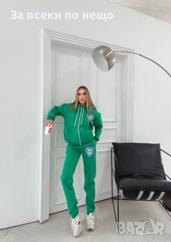 Дамски Памучен Ватиран Спортен Комплект🔝Дамски Спортен Екип - Налични Различни Цветове Код S211, снимка 13 - Спортни екипи - 52419313