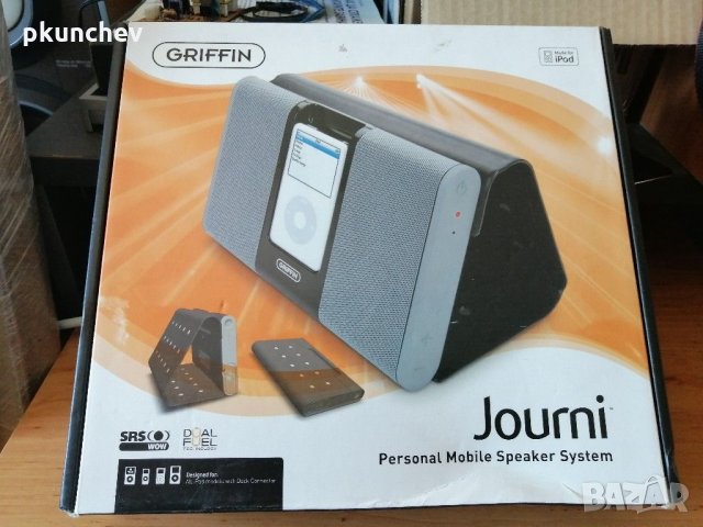 Докинг станция GRIFFIN JOURNI за iPod, iPhone с усилвател и вход AUX, снимка 2 - Слушалки и портативни колонки - 29615699