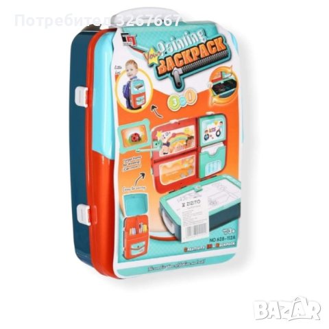 Комплект за рисуване и писане в раничка, снимка 2 - Рисуване и оцветяване - 42573479