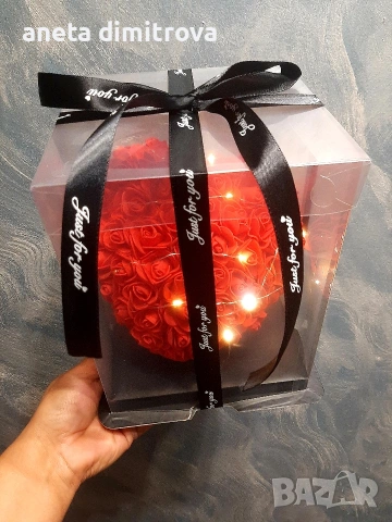 Сърце от Рози с LED светлини , снимка 2 - Декорация за дома - 53287621