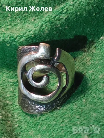 АВТОРСКИ СРЕБЪРЕН ПРЪСТЕН ОКСИДИРАНО ЛАКИРАНО СРЕБРО 925 Част от КОМПЛЕКТ РЪЧНА АРТ РАБОТА 46817, снимка 13 - Пръстени - 46485216