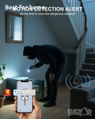 AOBOCAM A12 Мини WiFi Камера 1080P HD – Шпионска камера с Нощно виждане и Двойна връзка, снимка 4 - Други - 53212646