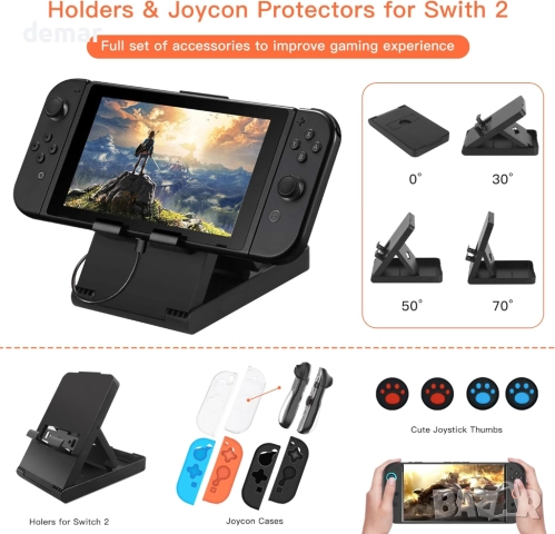 OCYEMY 20 в 1, калъф за носене и аксесоари за Nintendo Switch 2 (2025), снимка 5 - Аксесоари - 51542223