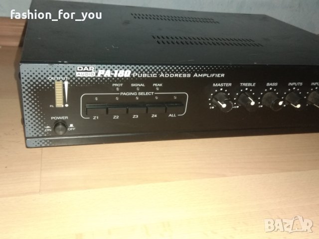 Усилвател DAP Audio PA-180, снимка 2 - Ресийвъри, усилватели, смесителни пултове - 40712349