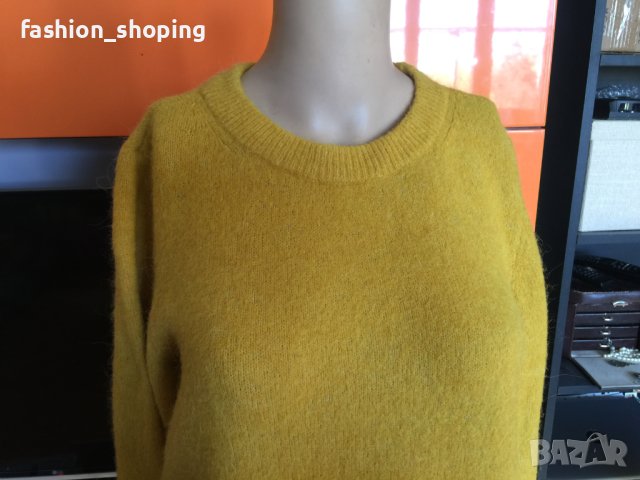 Дамски пуловер H&M в цвят горчица, размер М, снимка 2 - Блузи с дълъг ръкав и пуловери - 42729470