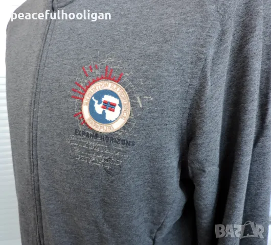 Napapijri Men's Grey Long Sleeve Full Zipped Outdoor Track Top Jacket Size L, снимка 9 - Суичъри - 48455638