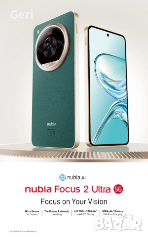Нов ZTE Focus 2Ultra 5G 512gb гаранция