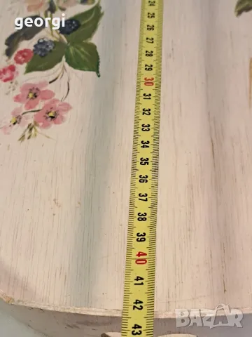 ретро дървен поднос изрисуван с рози  21/3, снимка 7 - Антикварни и старинни предмети - 49175787