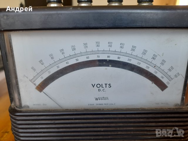 Стар волтметър Weston, снимка 2 - Антикварни и старинни предмети - 37665531