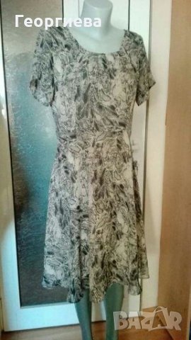 Елегантна рокля в бежово и черно👗🍀M(40)р-р👗🍀арт.620, снимка 7 - Рокли - 29660907