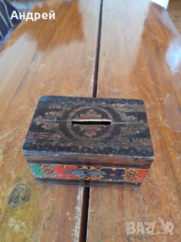 Стара дървена касичка #5, снимка 2 - Други ценни предмети - 44312008