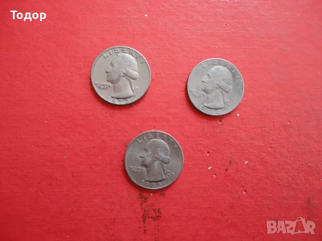 Четвърт долар САЩ Лот американски монети 7, снимка 4 - Нумизматика и бонистика - 48431815