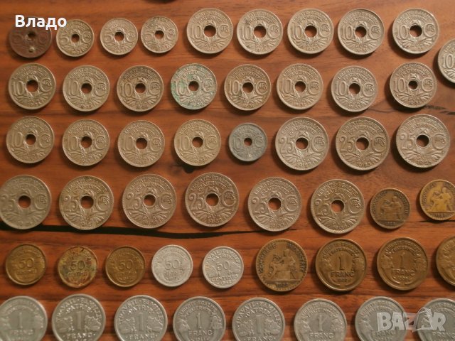 Стари френски не повтарящи се монети от 20,30 и 40-те години, снимка 4 - Нумизматика и бонистика - 42107572