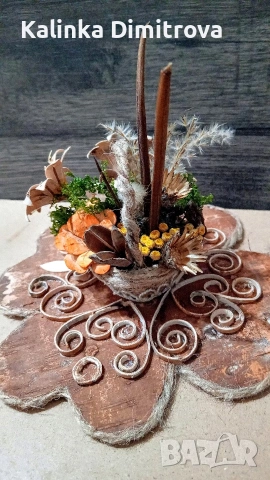 Декорация-кошничка с цветя., снимка 9 - Декорация за дома - 53055645