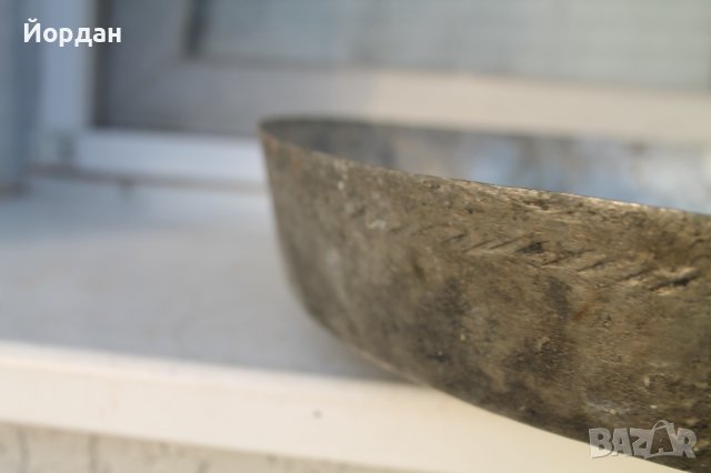 Стара медна тава за баница, снимка 6 - Антикварни и старинни предмети - 38476739