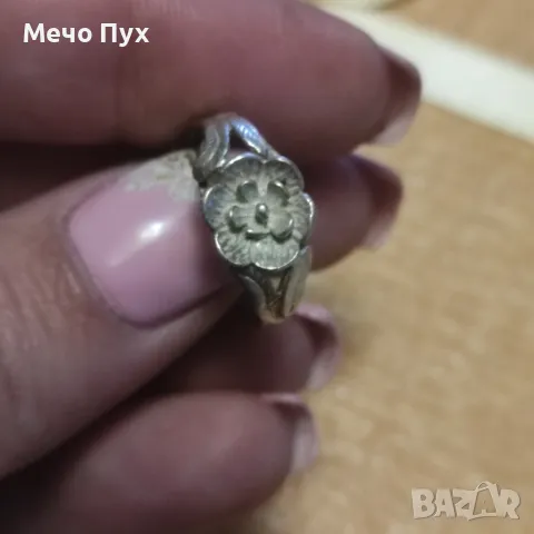 Стар сребърен пръстен (269), снимка 3 - Пръстени - 49935062