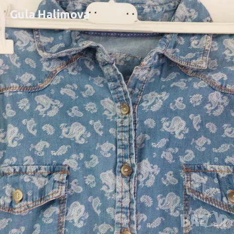 Дънкова риза , снимка 2 - Ризи - 48321653