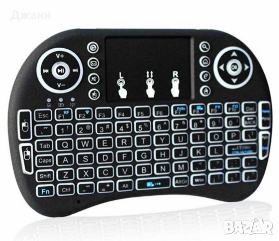 Светеща Безжична Мини клавиатура с Тъчпад за ТV BOX,TV, Компютър,Лаптоп,Таблет и др., снимка 5 - Клавиатури и мишки - 32045652