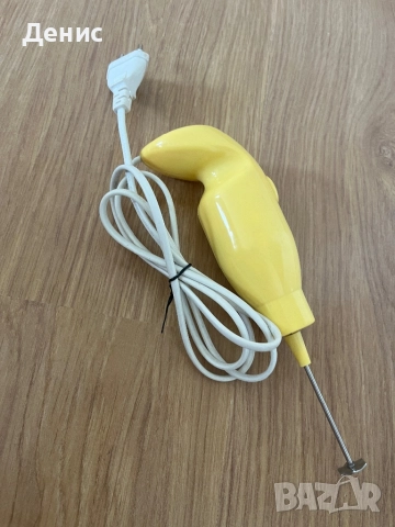 Мини миксер за фрапе жълт цвят