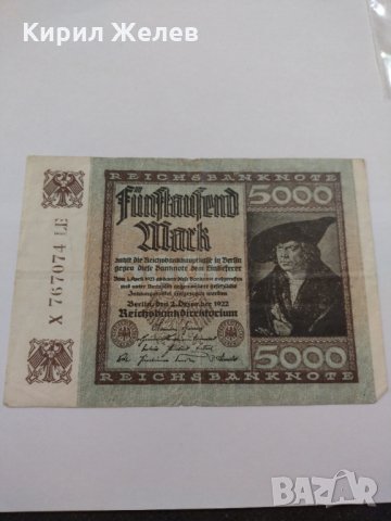Райх банкнота - Германия - 5000 марки / 1922 година - 17973