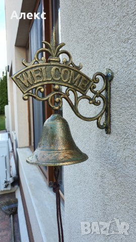 Изящна Чугунена камбана с прекрасен и силен звън!, снимка 2 - Градински мебели, декорация  - 36585446