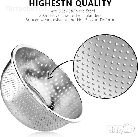 КОМПЛЕКТ КУПА С ЦЕДКА 2В1,ИНОКС,РАЗМЕР-24СМ ,ИНДУКЦИЯ, снимка 4 - Съдове за готвене - 40507209