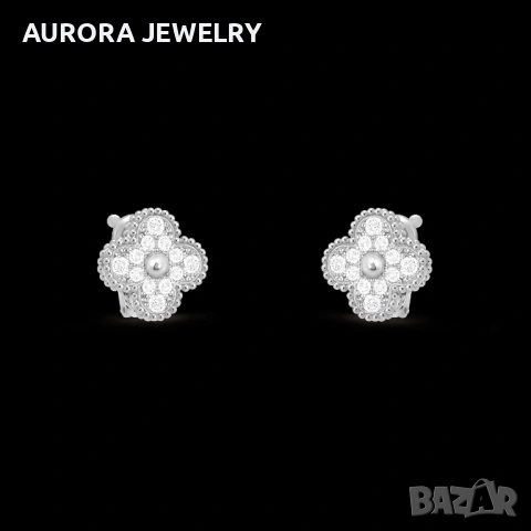 Van Cleef & Arpels VCA Silver Diamonds Clips Vintage Alhambra Дамски Обеци, снимка 6 - Обеци - 53344629