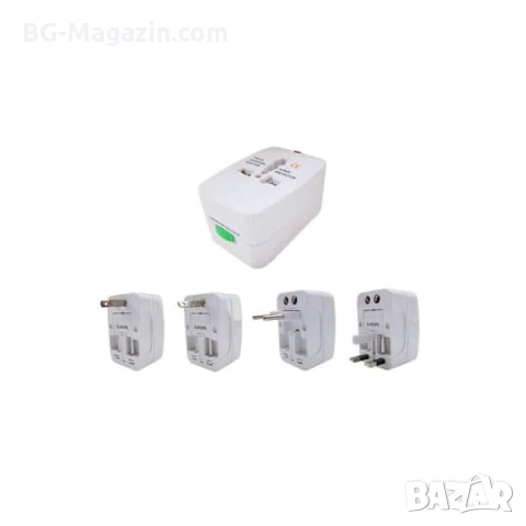 Универсален адаптер за пътуване компактен преходник за над 150 страни самолет Англия Америка, снимка 3 - Друга електроника - 51049200