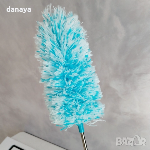 3088 Огъваща се четка за прах с телескопична дръжка, снимка 8 - Мопове, кофи, четки и метли - 47299045