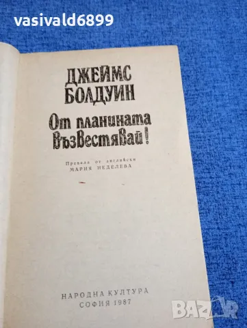 Джеймс Болдуин - От планината възвестявай!, снимка 4 - Художествена литература - 48031532