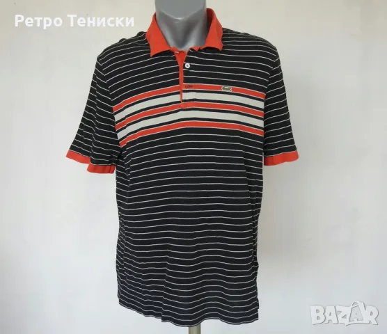 Тениска • Striped #7 • Lacoste • черно • размер XL • Мъже, снимка 1 - Тениски - 56314993