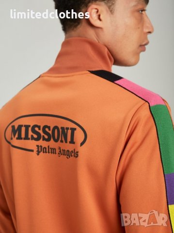 PALM ANGELS x MISSONI Brick Track Jacket Logo Print Мъжко Горнище size M и XL, снимка 8 - Спортни дрехи, екипи - 37829341